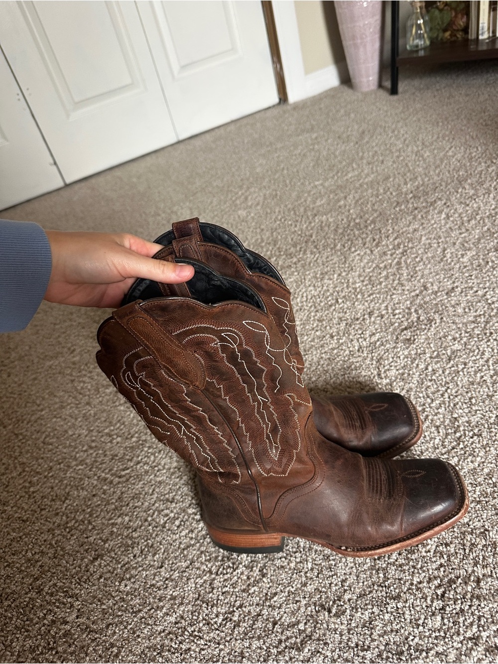 Brown Leather Cowboy Boots